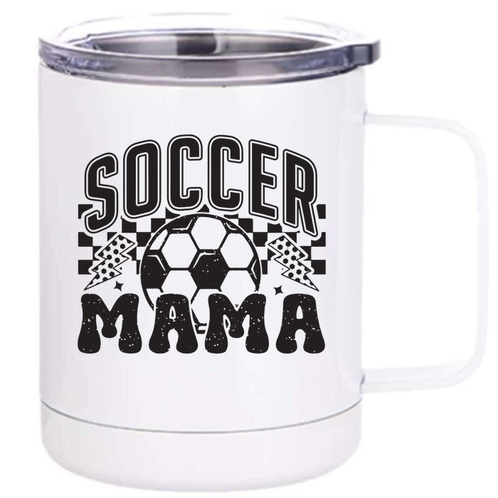 Retro Soccer Mama Front & Back 12oz Stainless Steel Tumbler Cup