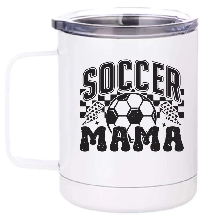 Retro Soccer Mama Front & Back 12oz Stainless Steel Tumbler Cup