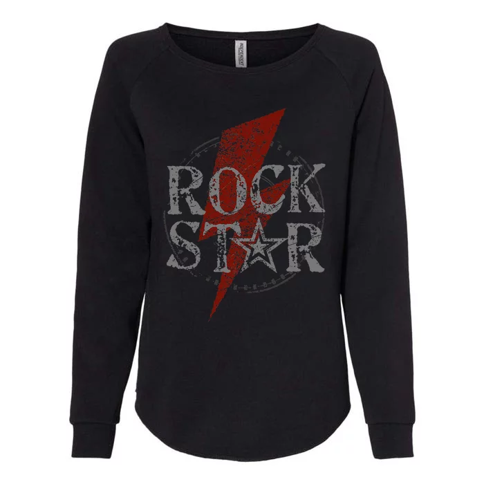 Rock Star Music Fan Gift Rock N Roll Star Womens California Wash Sweatshirt