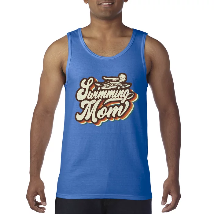 Retro Swimming Mom Sports Mama Mothers Day Gift Tank Top