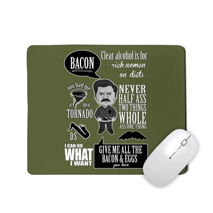 Ron Swanson Montage Mousepad