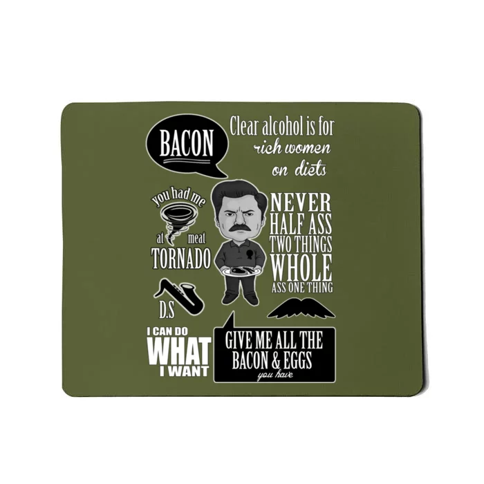 Ron Swanson Montage Mousepad