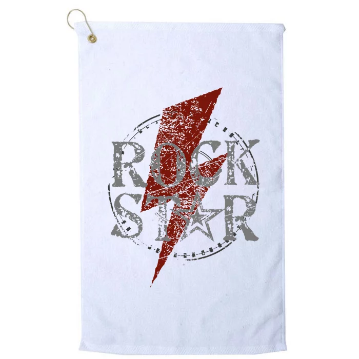 Rock Star Music Fan Gift Graphic Rock N Roll Tee Star Platinum Collection Golf Towel