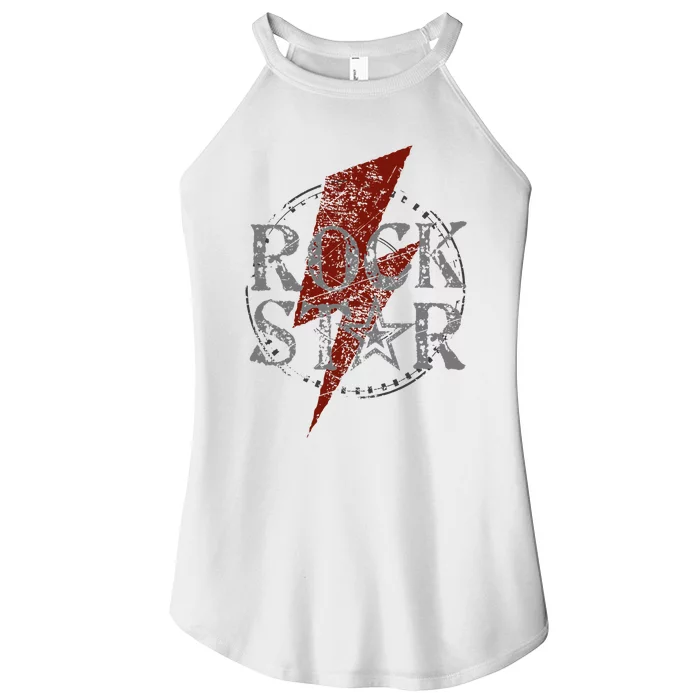 Rock Star Music Fan Gift Graphic Rock N Roll Tee Star Women’s Perfect Tri Rocker Tank