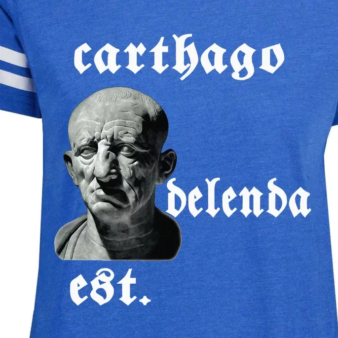 Roman Senator Marco PóRcio CatãO Quote Carthago Delenda Est Enza Ladies Jersey Football T-Shirt