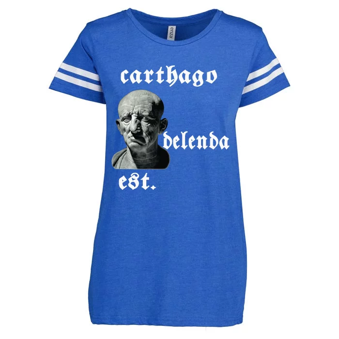 Roman Senator Marco PóRcio CatãO Quote Carthago Delenda Est Enza Ladies Jersey Football T-Shirt