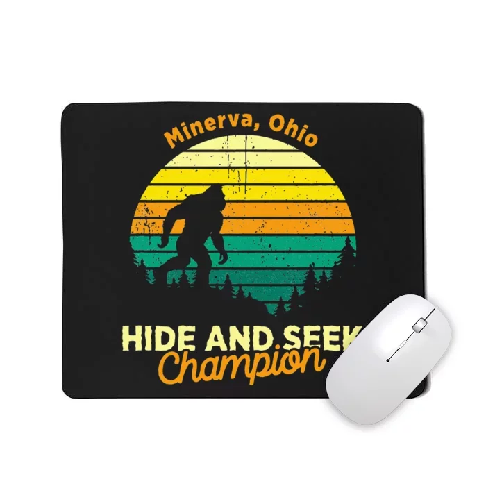 Retro Sasquatch Minerva Ohio Bigfoot State Souvenir Mousepad