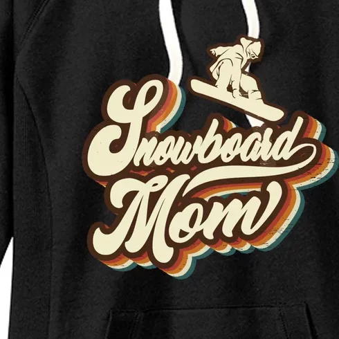 Retro Snowboard Mom Sports Mama Mothers Day Women's Fleece Hoodie