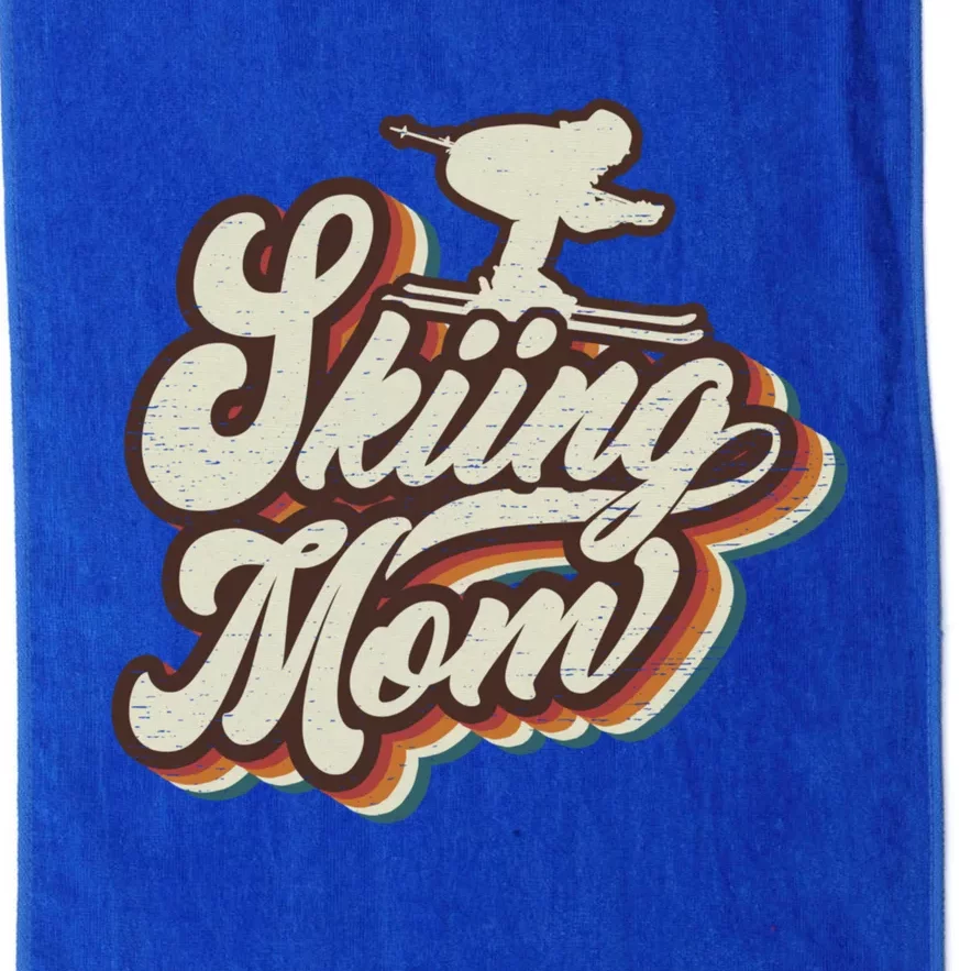 Retro Skiing Mom Sports Mama Mothers Day Gift Platinum Collection Golf Towel