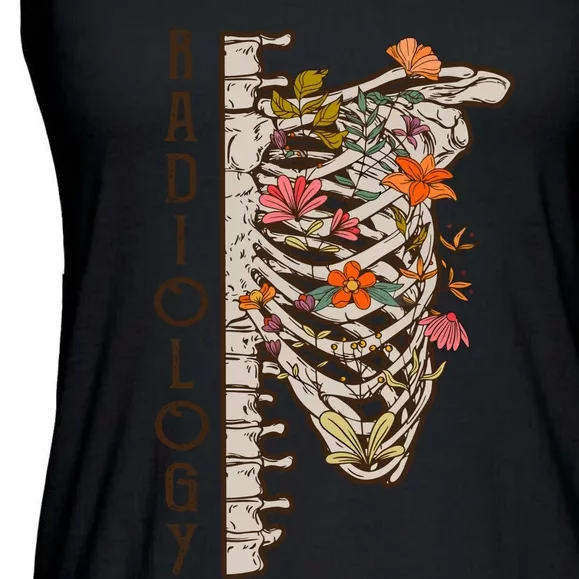 Radiology Skeleton Nurse Ladies Essential Flowy Tank