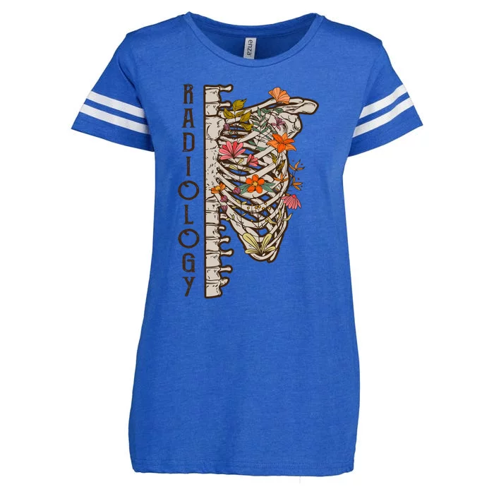 Radiology Skeleton Nurse Enza Ladies Jersey Football T-Shirt