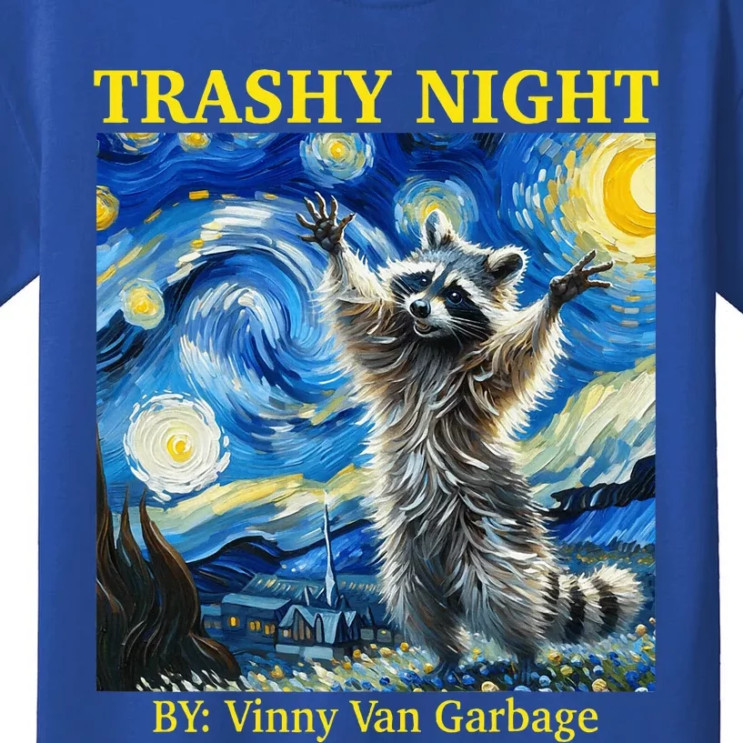 Raccoon Starry Night Van Gogh Racoon Gifts Kids T-Shirt