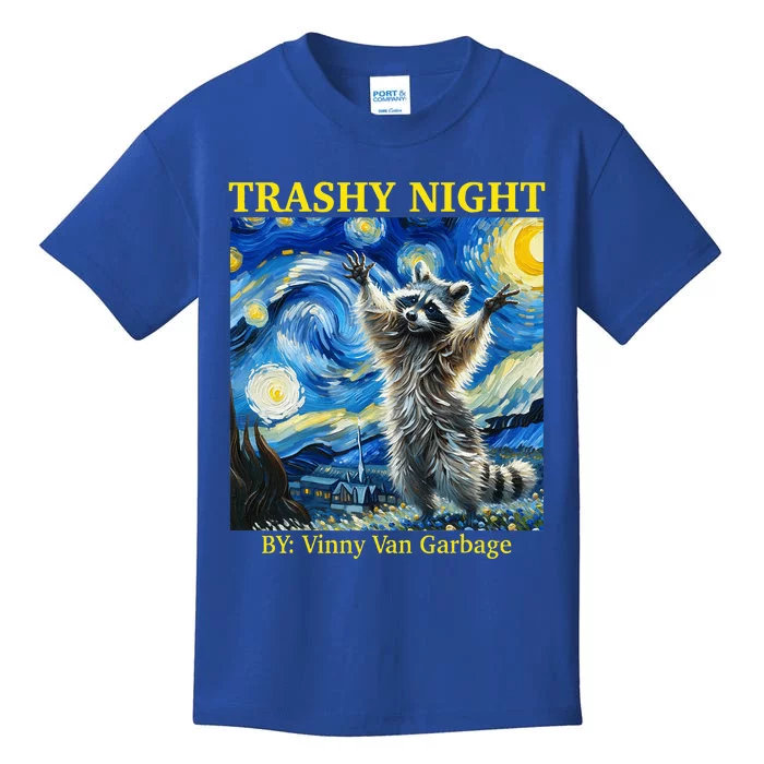 Raccoon Starry Night Van Gogh Racoon Gifts Kids T-Shirt