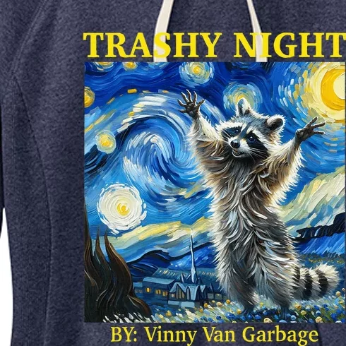 Raccoon Starry Night Van Gogh Racoon Gifts Women's Fleece Hoodie