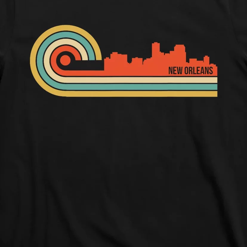 Retro Style New Orleans Louisiana Skyline T-Shirt