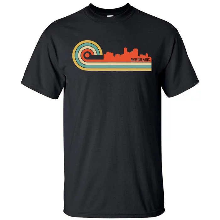 Retro Style New Orleans Louisiana Skyline Tall T-Shirt