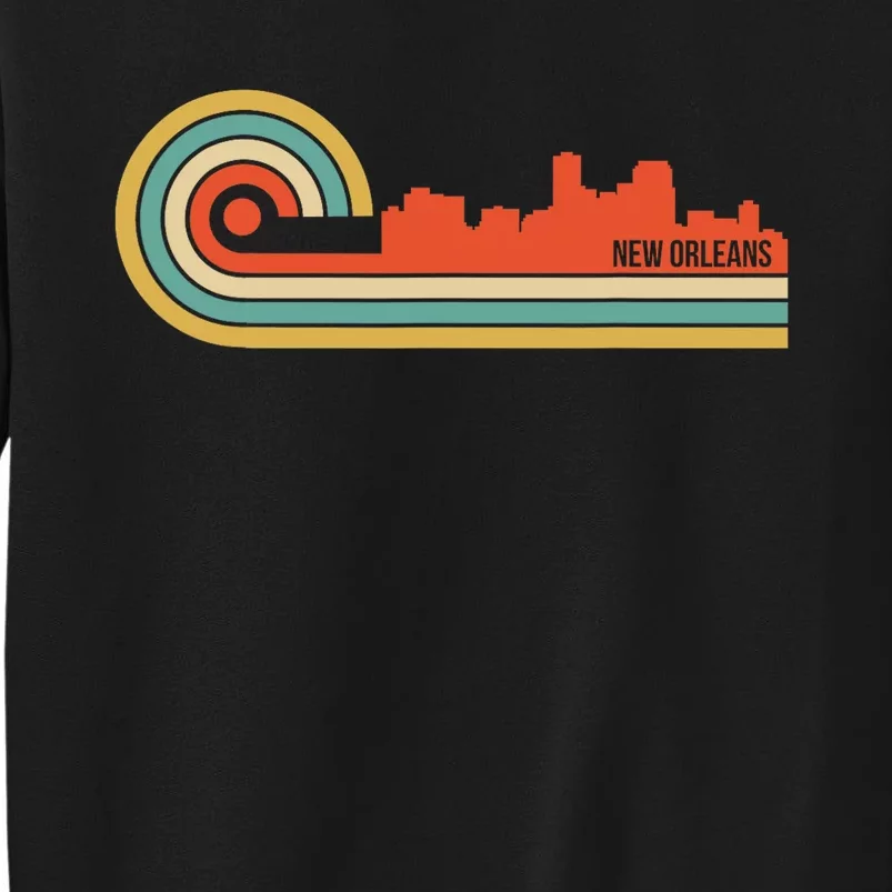 Retro Style New Orleans Louisiana Skyline Tall Sweatshirt