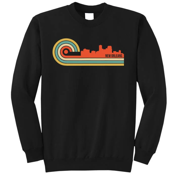 Retro Style New Orleans Louisiana Skyline Tall Sweatshirt