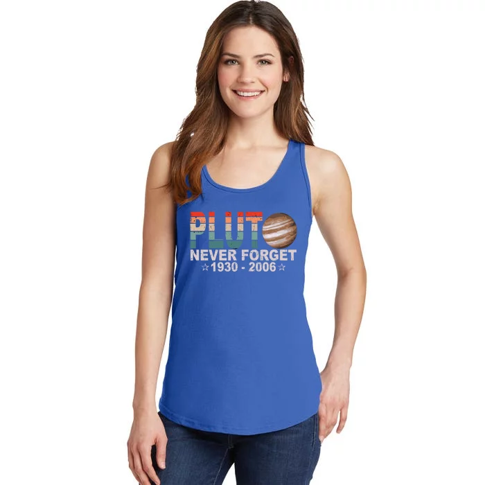 Retro Space Never Forget Pluto 1930 Gift 2006 Funny Gift Ladies Essential Tank