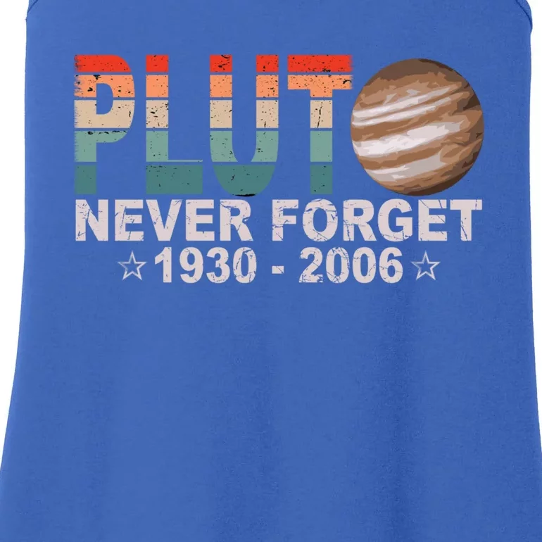 Retro Space Never Forget Pluto 1930 Gift 2006 Funny Gift Ladies Essential Tank