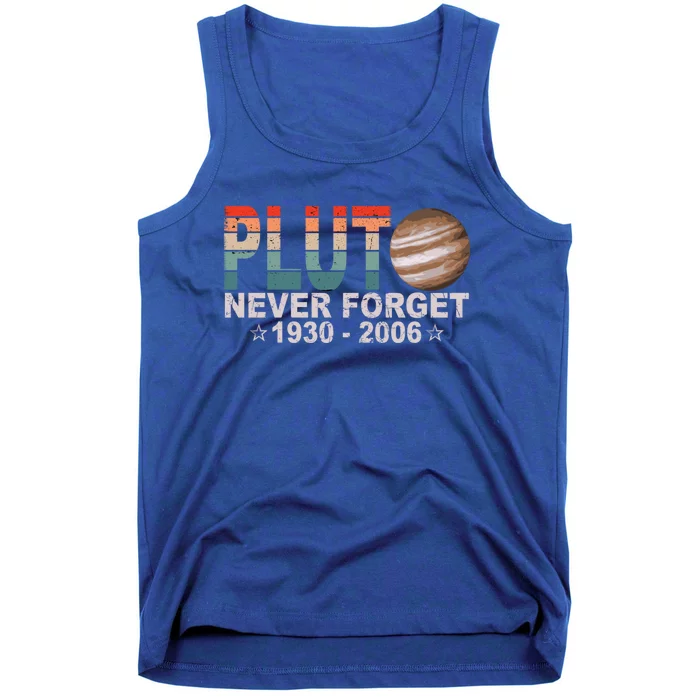 Retro Space Never Forget Pluto 1930 Gift 2006 Funny Gift Tank Top