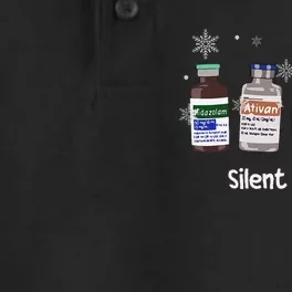 Retro Silent Night Icu Nurse Christmas Intensive Care Unit Dry Zone Grid Performance Polo