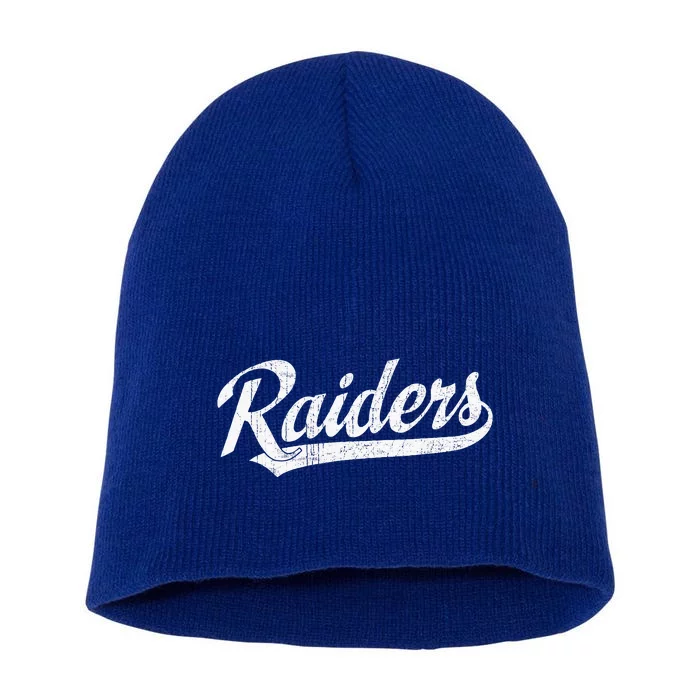 Raiders Sports Name Short Acrylic Beanie