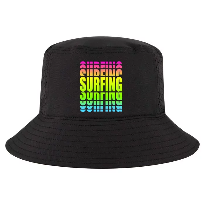 Retro Surfing Neon Cool Comfort Performance Bucket Hat