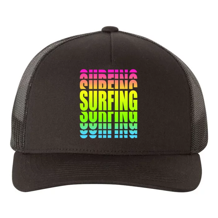 Retro Surfing Neon Yupoong Adult 5-Panel Trucker Hat