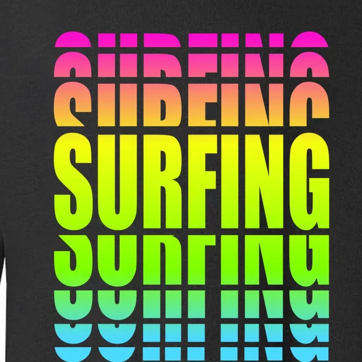 Retro Surfing Neon Toddler Sweatshirt