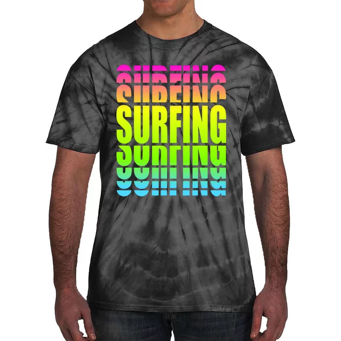 Retro Surfing Neon Tie-Dye T-Shirt