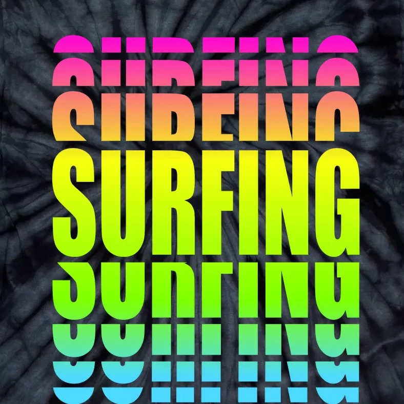 Retro Surfing Neon Tie-Dye T-Shirt