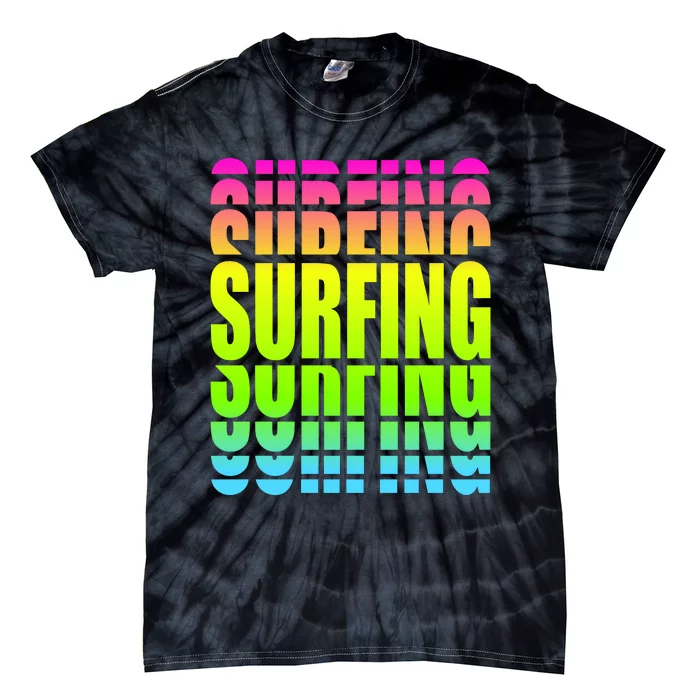 Retro Surfing Neon Tie-Dye T-Shirt