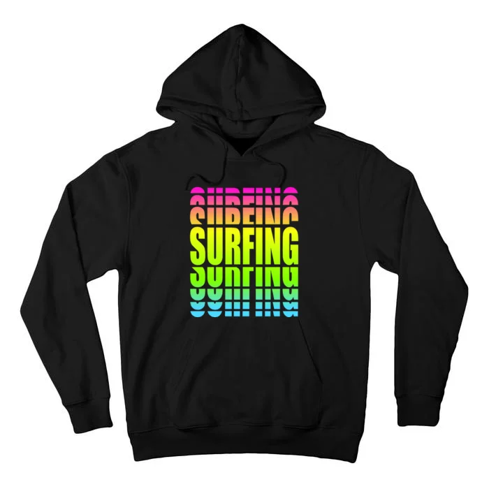 Retro Surfing Neon Tall Hoodie