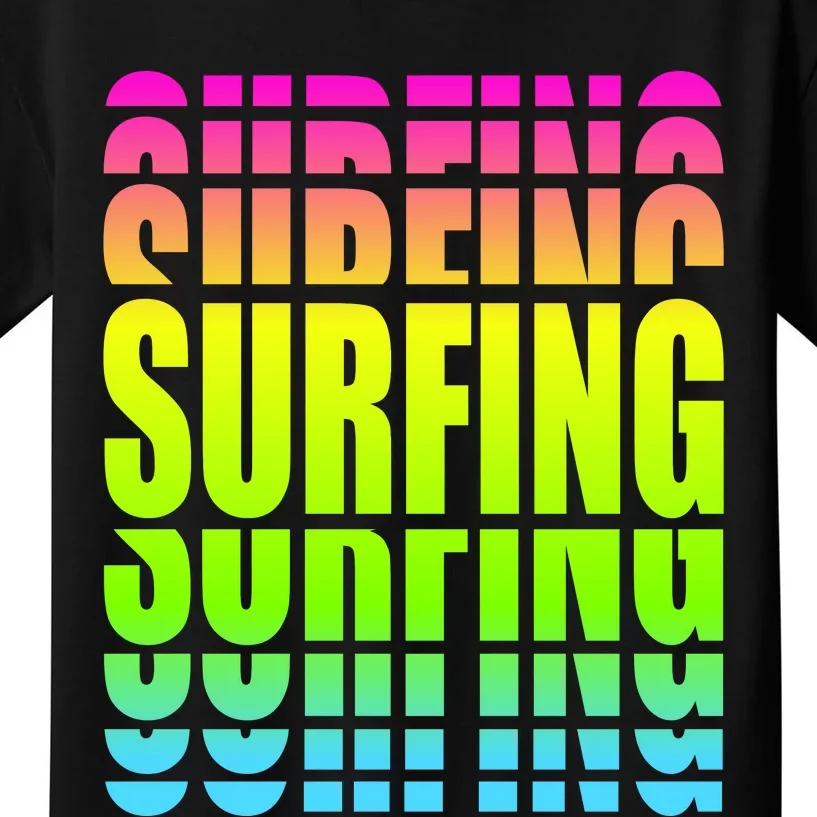 Retro Surfing Neon Kids T-Shirt