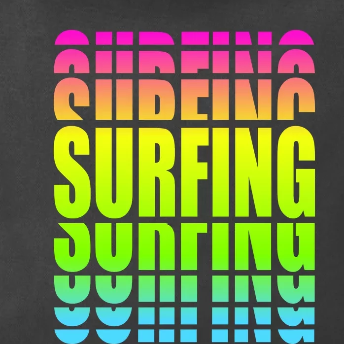 Retro Surfing Neon Zip Tote Bag