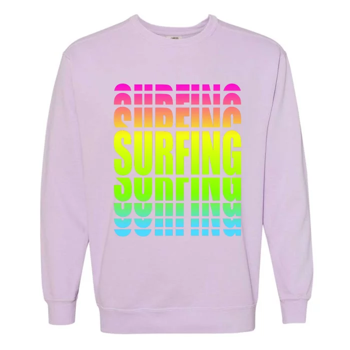 Retro Surfing Neon Garment-Dyed Sweatshirt