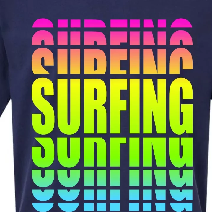 Retro Surfing Neon Sueded Cloud Jersey T-Shirt