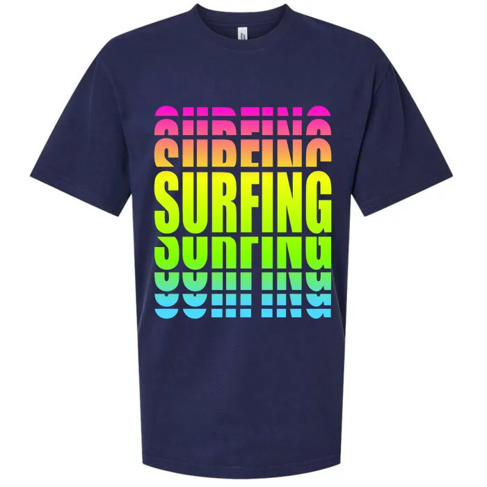 Retro Surfing Neon Sueded Cloud Jersey T-Shirt