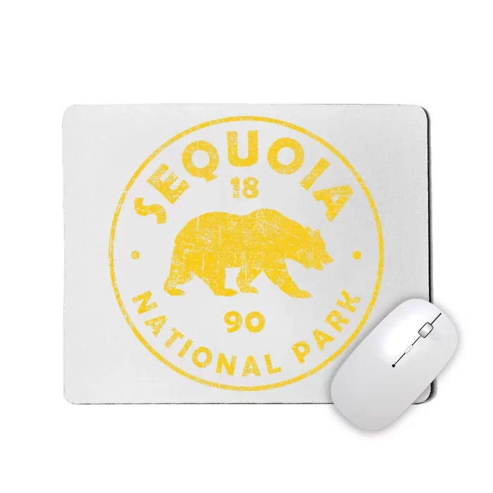 Retro Sequoia National Park Women Vintage Hiking Mousepad