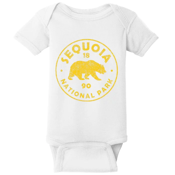 Retro Sequoia National Park Women Vintage Hiking Baby Bodysuit