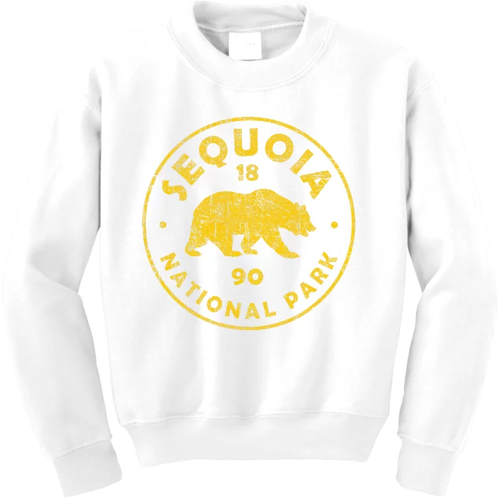 Retro Sequoia National Park Women Vintage Hiking Kids Sweatshirt