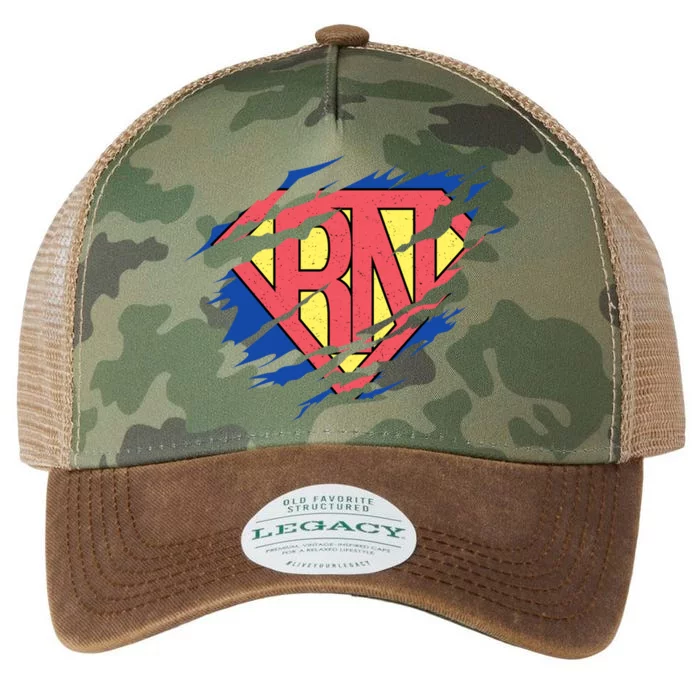 Ripped Super Nurse Vintage Rn Gift Legacy Tie Dye Trucker Hat