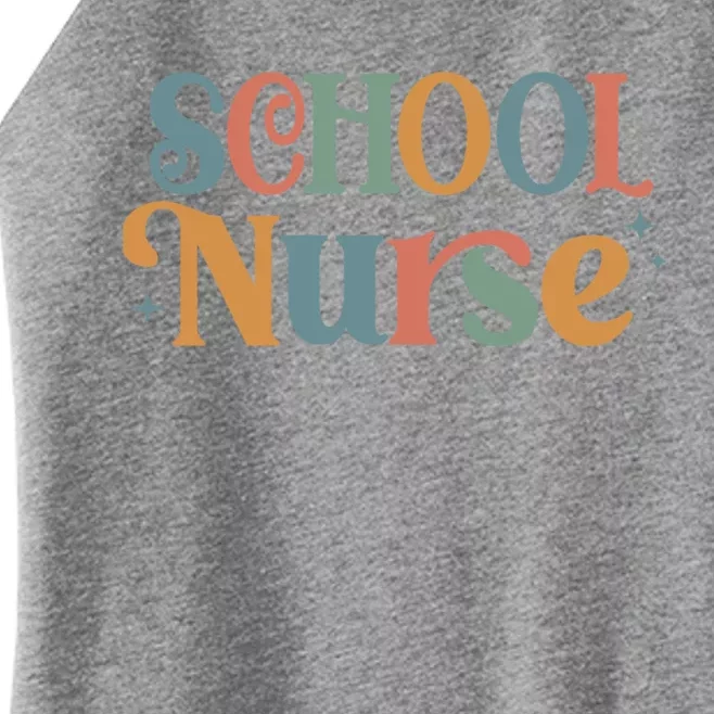 Retro School Nurse Mom Cool Gift Women’s Perfect Tri Rocker Tank