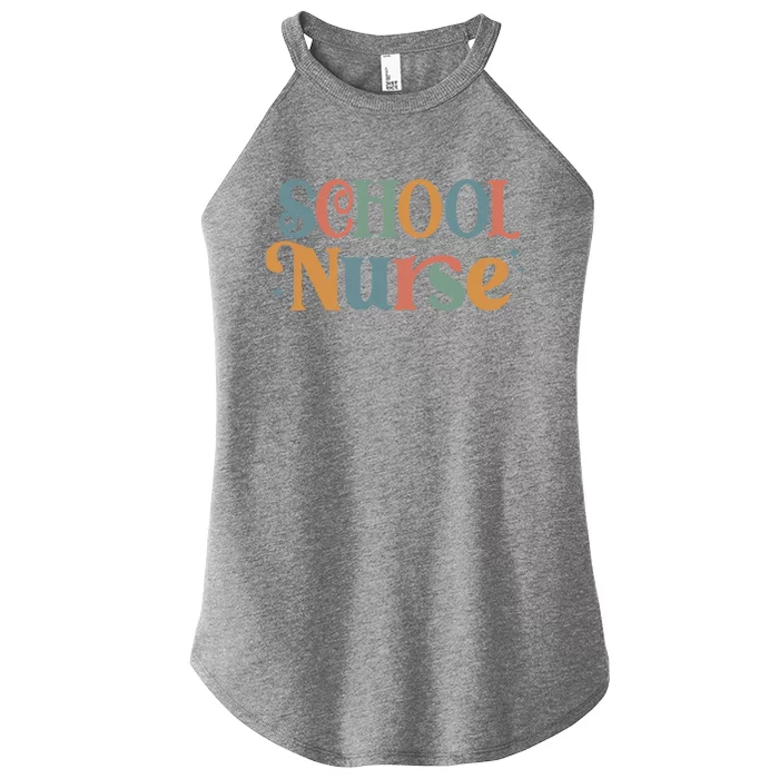 Retro School Nurse Mom Cool Gift Women’s Perfect Tri Rocker Tank