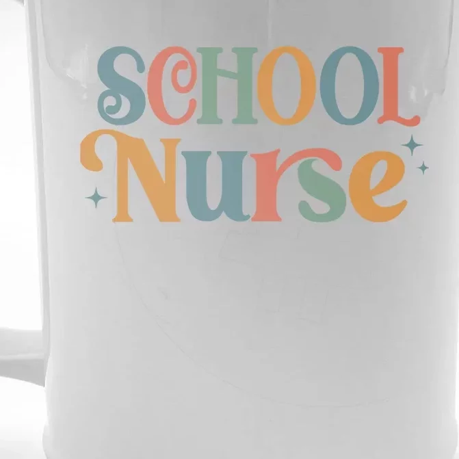 Retro School Nurse Mom Cool Gift Front & Back Beer Stein