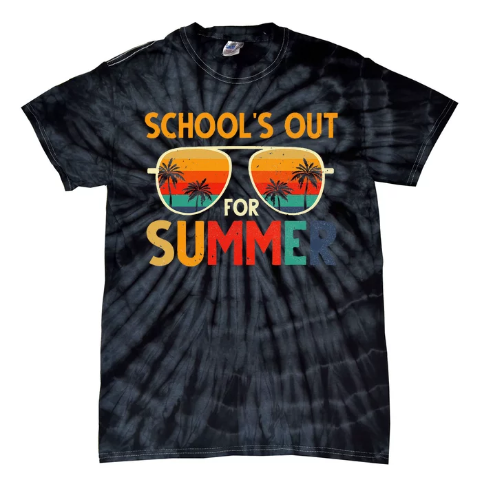 Retro Schools Out For Summer Last Day Of School Tie-Dye T-Shirt