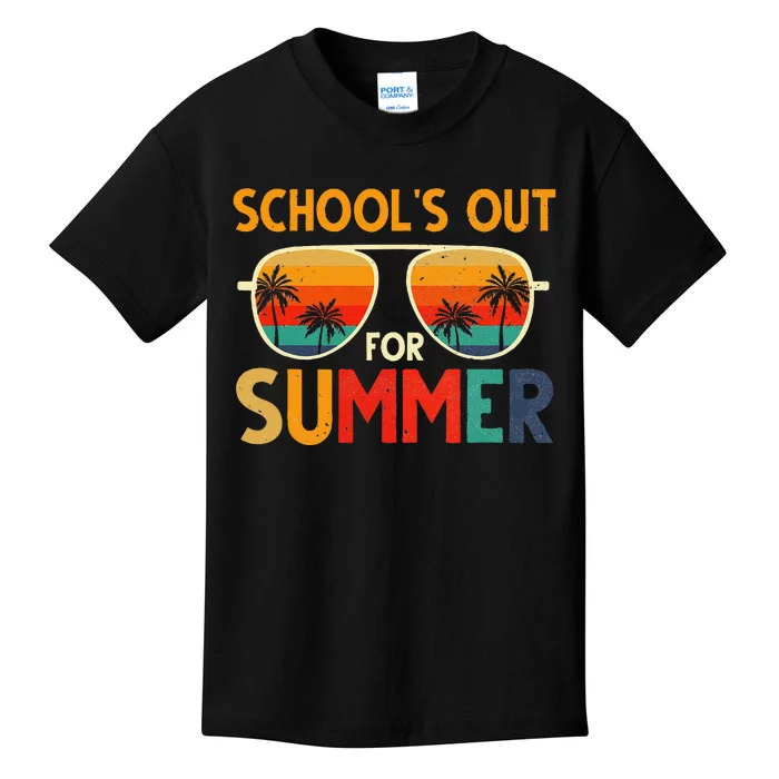 Retro Schools Out For Summer Last Day Of School Kids T-Shirt