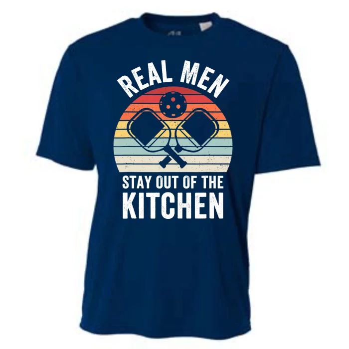 Real Stay Out of the Kitchen Funny Pickleball Vintage Cooling Performance Crew T-Shirt