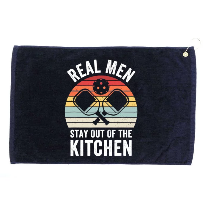 Real Stay Out of the Kitchen Funny Pickleball Vintage Grommeted Golf Towel